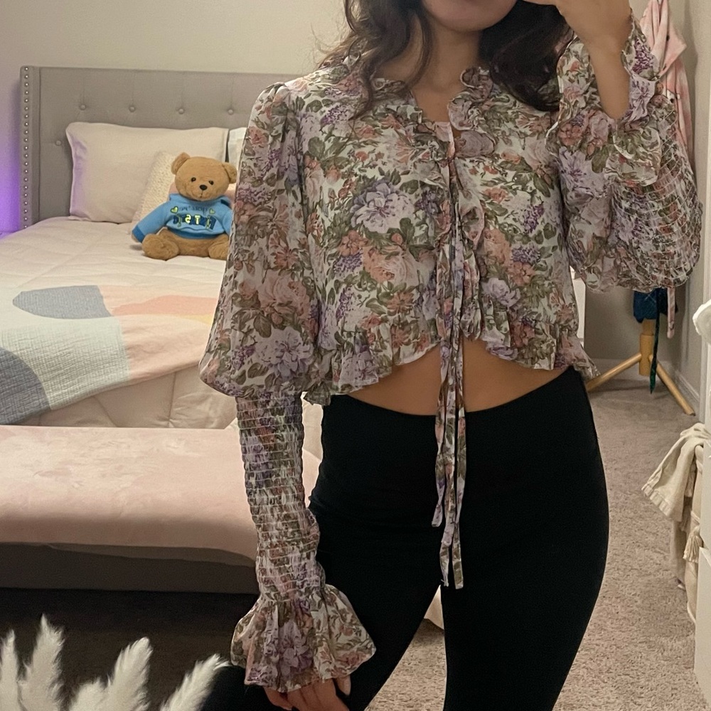 SHEIN floral blouse